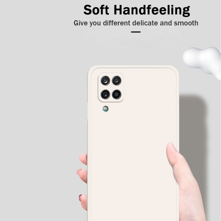 For Samsung Galaxy A12 5G Solid Color Imitation Liquid Silicone Straight Edge Dropproof Full Coverage Protective Case(Black) by buy2fix