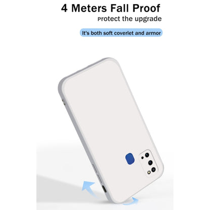 For Samsung Galaxy A21s Solid Color Imitation Liquid Silicone Straight Edge Dropproof Full Coverage Protective Case(Sky Blue) by buy2fix