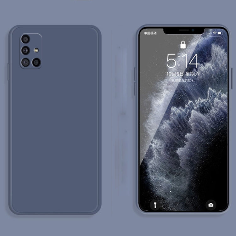 For Samsung Galaxy A31 Solid Color Imitation Liquid Silicone Straight Edge Dropproof Full Coverage Protective Case(Grey) by buy2fix