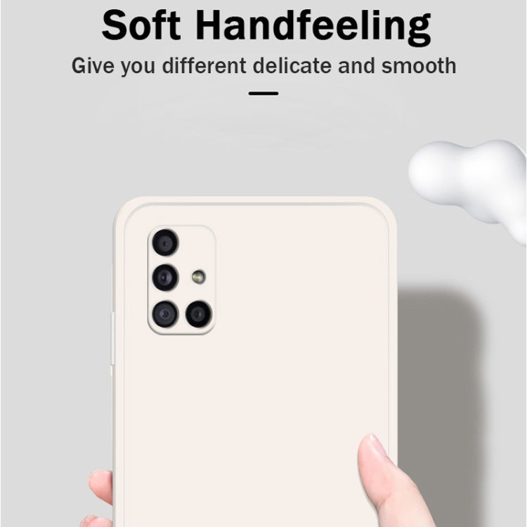 For Samsung Galaxy A31 Solid Color Imitation Liquid Silicone Straight Edge Dropproof Full Coverage Protective Case(Dark Green) by buy2fix