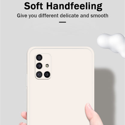 For Samsung Galaxy A31 Solid Color Imitation Liquid Silicone Straight Edge Dropproof Full Coverage Protective Case(Black) by buy2fix