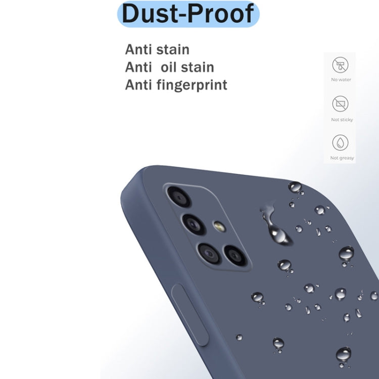 For Samsung Galaxy A31 Solid Color Imitation Liquid Silicone Straight Edge Dropproof Full Coverage Protective Case(Black) by buy2fix