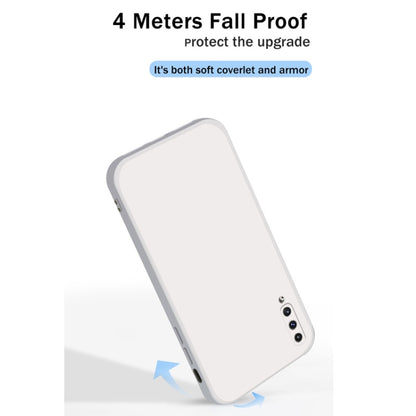 For Samsung Galaxy A50 Solid Color Imitation Liquid Silicone Straight Edge Dropproof Full Coverage Protective Case(Blue) by buy2fix