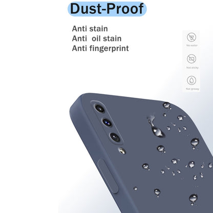 For Samsung Galaxy A50 Solid Color Imitation Liquid Silicone Straight Edge Dropproof Full Coverage Protective Case(Matcha Green) by buy2fix