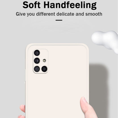 For Samsung Galaxy A71 Solid Color Imitation Liquid Silicone Straight Edge Dropproof Full Coverage Protective Case(Sky Blue) by buy2fix