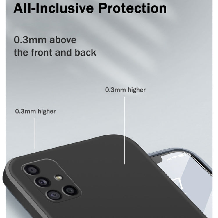 For Samsung Galaxy A71 Solid Color Imitation Liquid Silicone Straight Edge Dropproof Full Coverage Protective Case(Sky Blue) by buy2fix