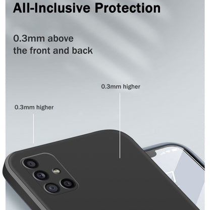 For Samsung Galaxy A71 Solid Color Imitation Liquid Silicone Straight Edge Dropproof Full Coverage Protective Case(Sky Blue) by buy2fix