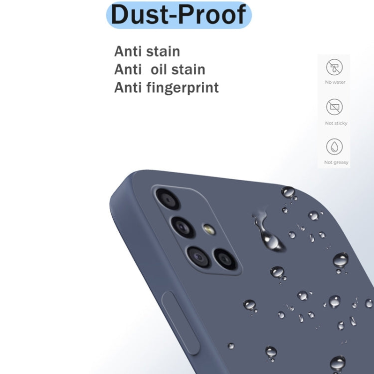 For Samsung Galaxy A71 Solid Color Imitation Liquid Silicone Straight Edge Dropproof Full Coverage Protective Case(Sky Blue) by buy2fix