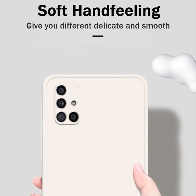 For Samsung Galaxy M51 Solid Color Imitation Liquid Silicone Straight Edge Dropproof Full Coverage Protective Case(Red) by buy2fix