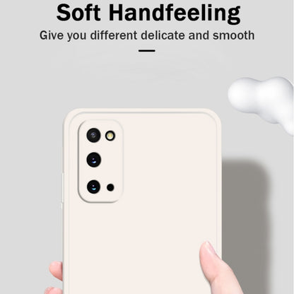 For Samsung Galaxy S20 Solid Color Imitation Liquid Silicone Straight Edge Dropproof Full Coverage Protective Case(Blue) by buy2fix