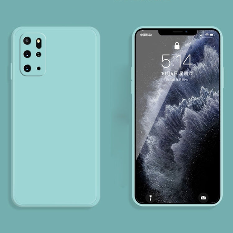 For Samsung Galaxy S20+ Solid Color Imitation Liquid Silicone Straight Edge Dropproof Full Coverage Protective Case(Sky Blue) by buy2fix