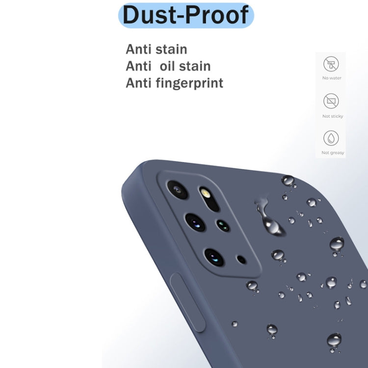 For Samsung Galaxy S20+ Solid Color Imitation Liquid Silicone Straight Edge Dropproof Full Coverage Protective Case(Grey) by buy2fix