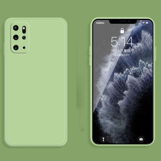 For Samsung Galaxy S20+ Solid Color Imitation Liquid Silicone Straight Edge Dropproof Full Coverage Protective Case(Matcha Green) by buy2fix