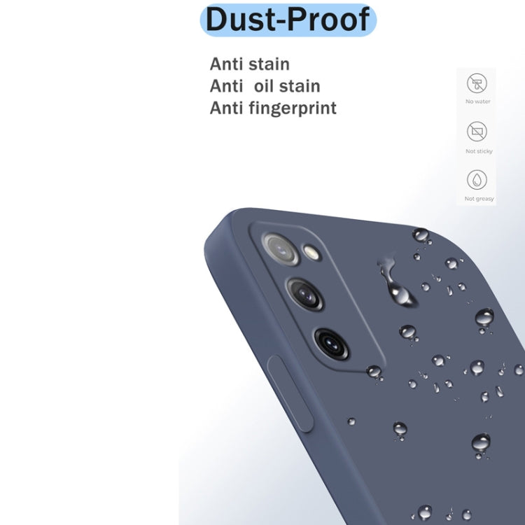 For Samsung Galaxy S20 FE Solid Color Imitation Liquid Silicone Straight Edge Dropproof Full Coverage Protective Case(Blue) by buy2fix