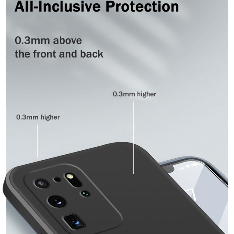 For Samsung Galaxy S20 Ultra Solid Color Imitation Liquid Silicone Straight Edge Dropproof Full Coverage Protective Case(Sky Blue) by buy2fix