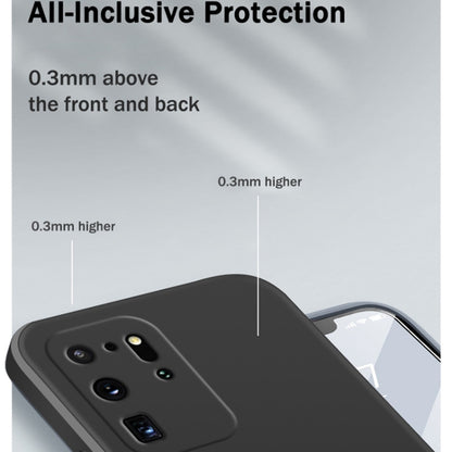 For Samsung Galaxy S20 Ultra Solid Color Imitation Liquid Silicone Straight Edge Dropproof Full Coverage Protective Case(Sky Blue) by buy2fix