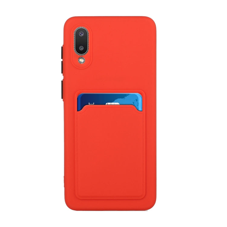 For Samsung Galaxy A02 Card Slot Design Shockproof TPU Protective Case(Red) by buy2fix