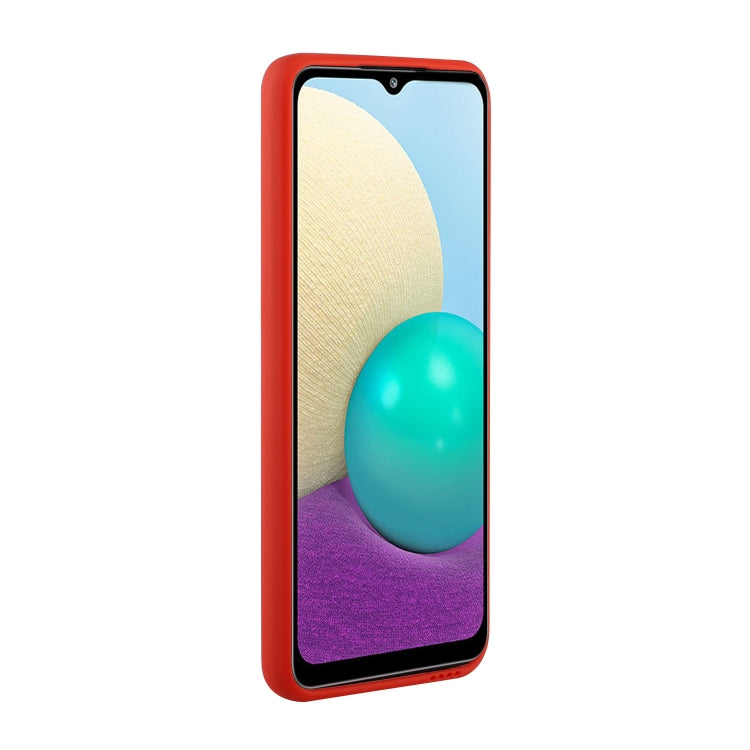 For Samsung Galaxy A02 Card Slot Design Shockproof TPU Protective Case(Red) by buy2fix