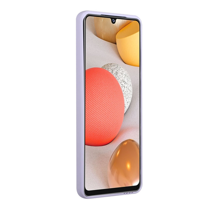 For Samsung Galaxy A12 5G Card Slot Design Shockproof TPU Protective Case(Purple) by buy2fix