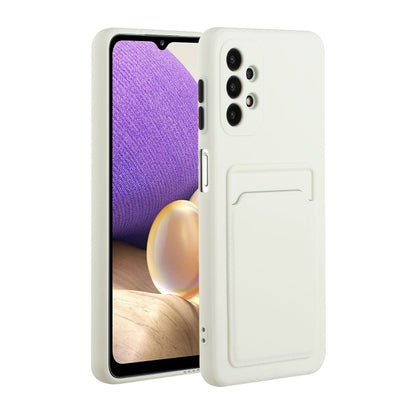For Samsung Galaxy A32 4G Card Slot Design Shockproof TPU Protective Case(White) by buy2fix