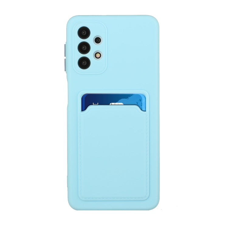 For Samsung Galaxy A32 4G Card Slot Design Shockproof TPU Protective Case(Sky Blue) by buy2fix