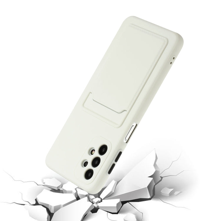 For Samsung Galaxy A52 5G / 4G Card Slot Design Shockproof TPU Protective Case(White) by buy2fix