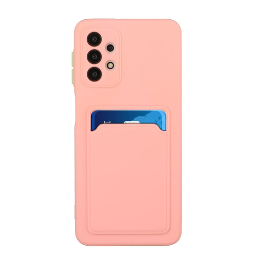 For Samsung Galaxy A52 5G / 4G Card Slot Design Shockproof TPU Protective Case(Pink) by buy2fix