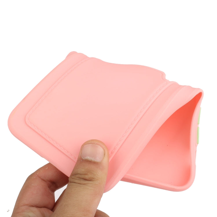 For Samsung Galaxy A52 5G / 4G Card Slot Design Shockproof TPU Protective Case(Pink) by buy2fix