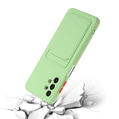 For Samsung Galaxy A72 5G / 4G Card Slot Design Shockproof TPU Protective Case(Green) by buy2fix