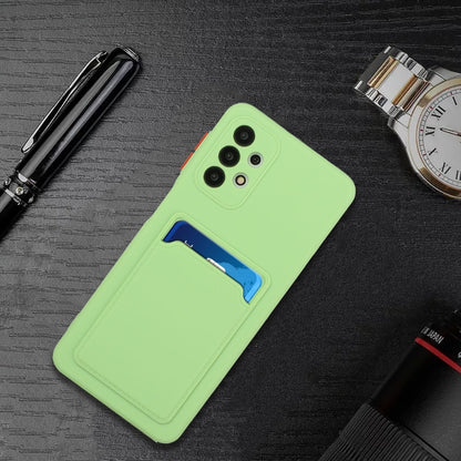 For Samsung Galaxy A72 5G / 4G Card Slot Design Shockproof TPU Protective Case(Green) by buy2fix