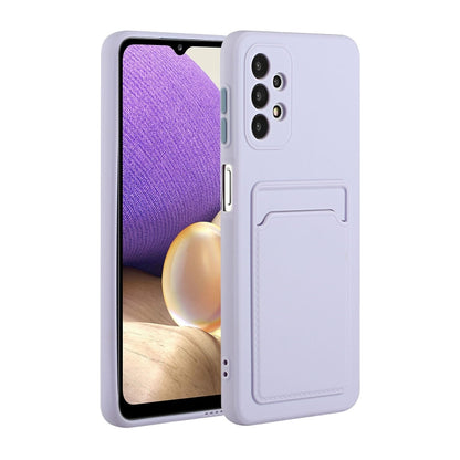 For Samsung Galaxy A72 5G / 4G Card Slot Design Shockproof TPU Protective Case(Purple) by buy2fix