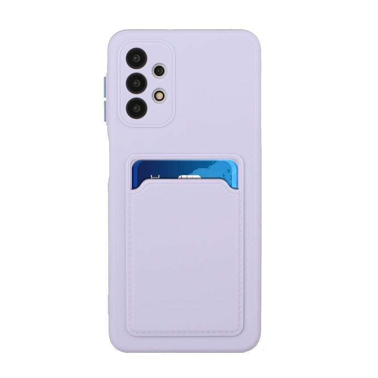 For Samsung Galaxy A72 5G / 4G Card Slot Design Shockproof TPU Protective Case(Purple) by buy2fix