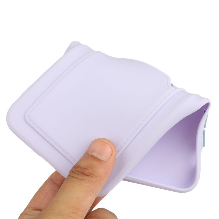 For Samsung Galaxy A72 5G / 4G Card Slot Design Shockproof TPU Protective Case(Purple) by buy2fix