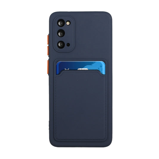 For Samsung Galaxy S20 Card Slot Design Shockproof TPU Protective Case(Dark Blue) by buy2fix