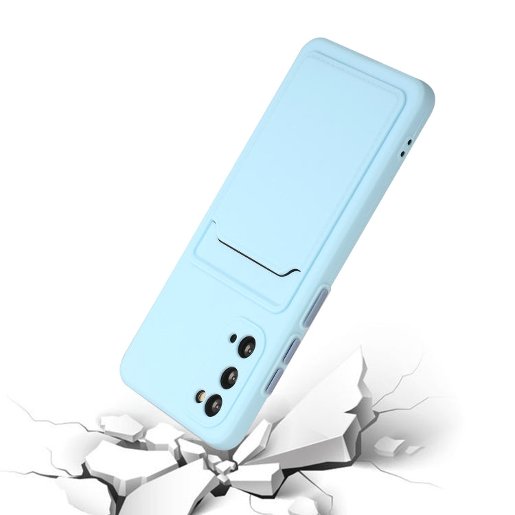 For Samsung Galaxy S20 Card Slot Design Shockproof TPU Protective Case(Sky Blue) by buy2fix