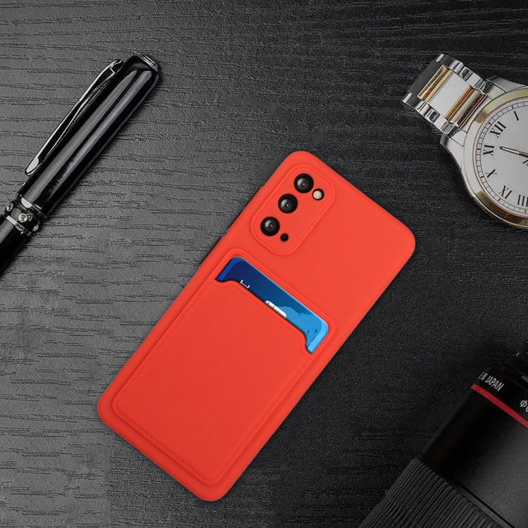 For Samsung Galaxy S20 Card Slot Design Shockproof TPU Protective Case(Red) by buy2fix