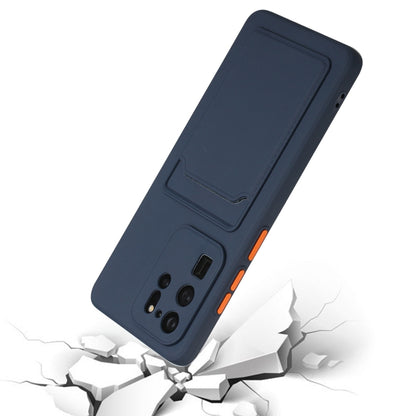 For Samsung Galaxy S20 Ultra Card Slot Design Shockproof TPU Protective Case(Dark Blue) by buy2fix