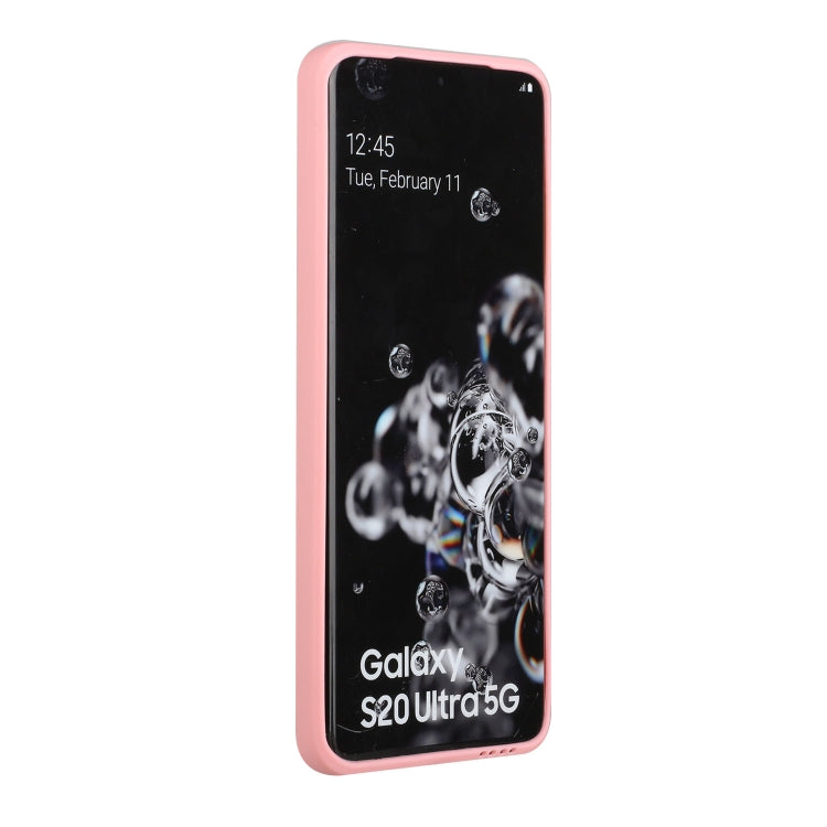 For Samsung Galaxy S20 Ultra Card Slot Design Shockproof TPU Protective Case(Pink) by buy2fix