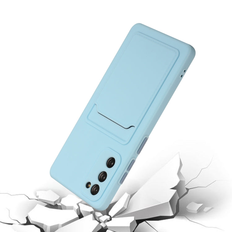 For Samsung Galaxy S20 FE Card Slot Design Shockproof TPU Protective Case(Sky Blue) by buy2fix