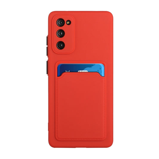 For Samsung Galaxy S20 FE Card Slot Design Shockproof TPU Protective Case(Red) by buy2fix