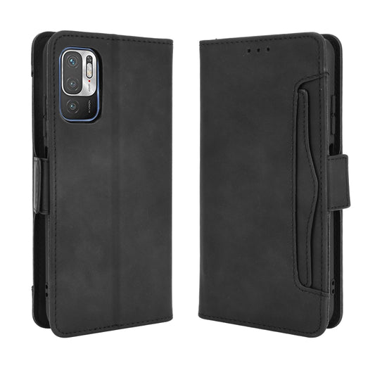 For Xiaomi Redmi Note 10 5G Skin Feel Calf Pattern Horizontal Flip Leather Case with Holder & Card Slots & Photo Frame(Black) by buy2fix