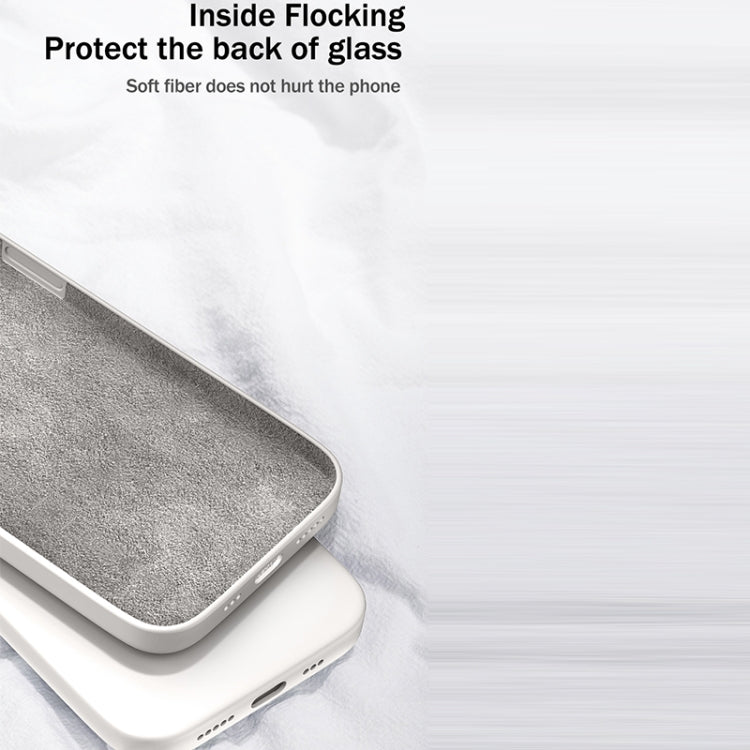 For iPhone XS Max Solid Color Imitation Liquid Silicone Straight Edge Dropproof Full Coverage Protective Case(White) by buy2fix