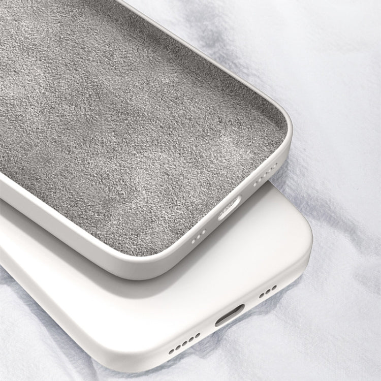 For iPhone 11 Pro Max Solid Color Imitation Liquid Silicone Straight Edge Dropproof Full Coverage Protective Case (White) by buy2fix