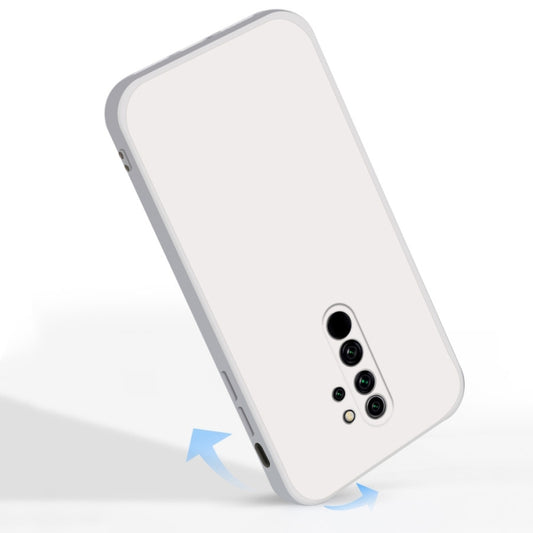 For Xiaomi Redmi Note 8 Pro Solid Color Imitation Liquid Silicone Straight Edge Dropproof Full Coverage Protective Case(Purple) by buy2fix