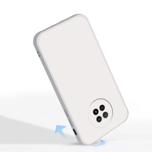 For Xiaomi Redmi Note 9 5G Solid Color Imitation Liquid Silicone Straight Edge Dropproof Full Coverage Protective Case(Sky Blue) by buy2fix