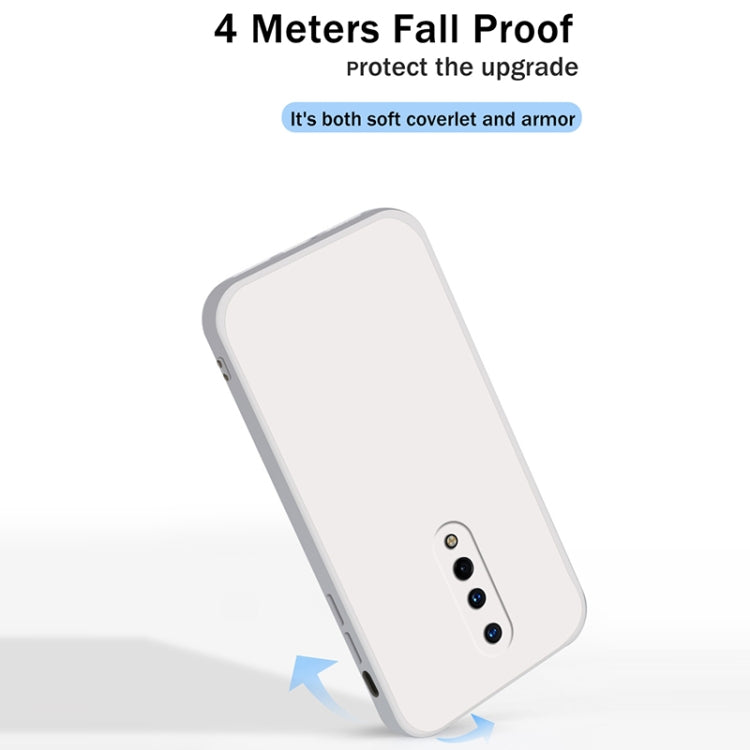 For OnePlus 8 Solid Color Imitation Liquid Silicone Straight Edge Dropproof Full Coverage Protective Case(White) by buy2fix