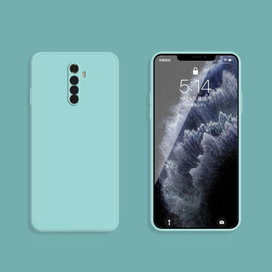 For OPPO Realme X2 Pro / Reno Ace Solid Color Imitation Liquid Silicone Straight Edge Dropproof Full Coverage Protective Case(Sky Blue) by buy2fix
