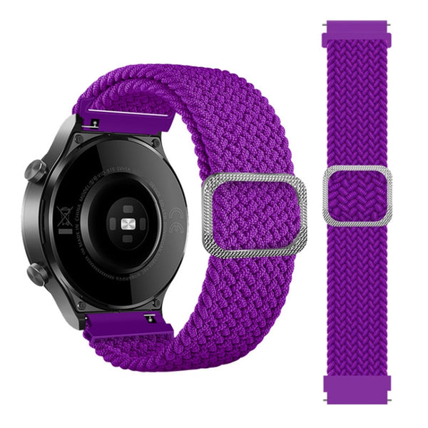 For Samsung Galaxy Watch Active2 40mm Adjustable Nylon Braided Elasticity Watch Band(Purple) by buy2fix