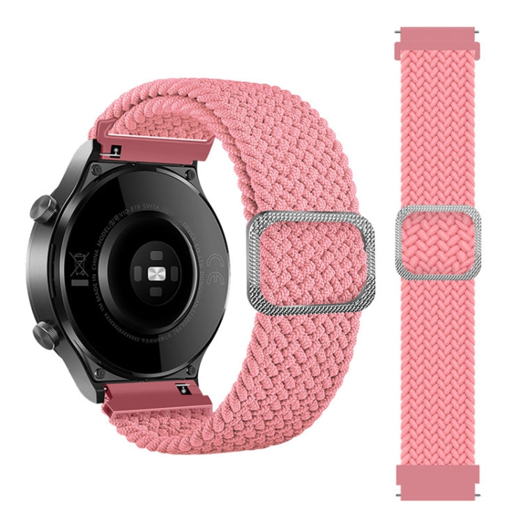 For Samsung Galaxy Watch Active2 44mm Adjustable Nylon Braided Elasticity Watch Band(Pink) by buy2fix