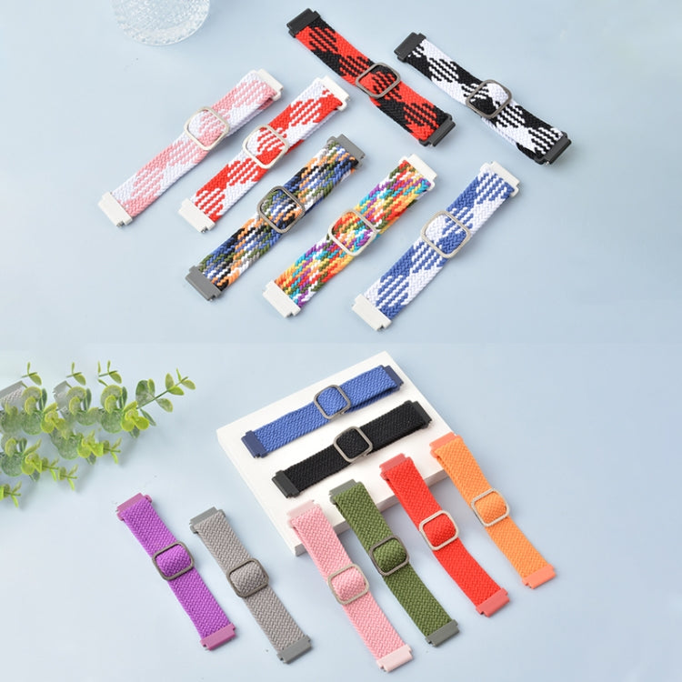 For Samsung Galaxy Watch Active2 44mm Adjustable Nylon Braided Elasticity Watch Band(Pink) by buy2fix